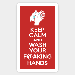 Keep Calm and Wash Your Effin Hands Sticker